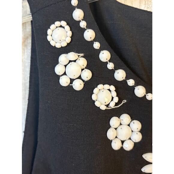 Lennie for Nina Leonard Black Linen Blend Dress - Size 10 NWT - Picture 10 of 10